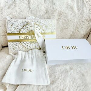 Dior 2024 small make up Holiday Gift Box. Card holder, and gift pouch.